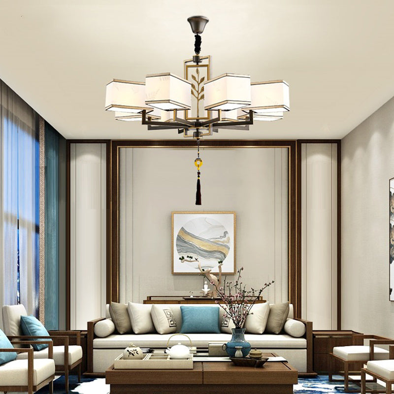 Forme de géométrie de style moderne Tabrics de lustre de la lampe à suspension multicer