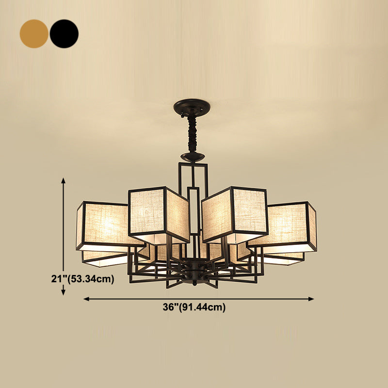 Forme de géométrie de style moderne Tabrics de lustre de la lampe à suspension multicer