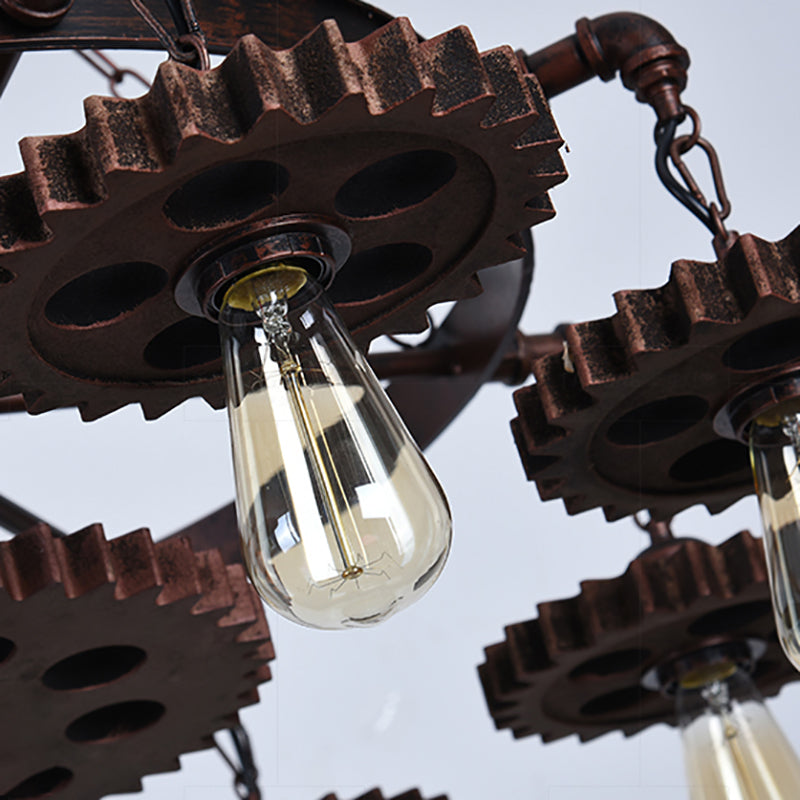 Lustre de style industriel multiples luminaire de tuyau à eau américaine