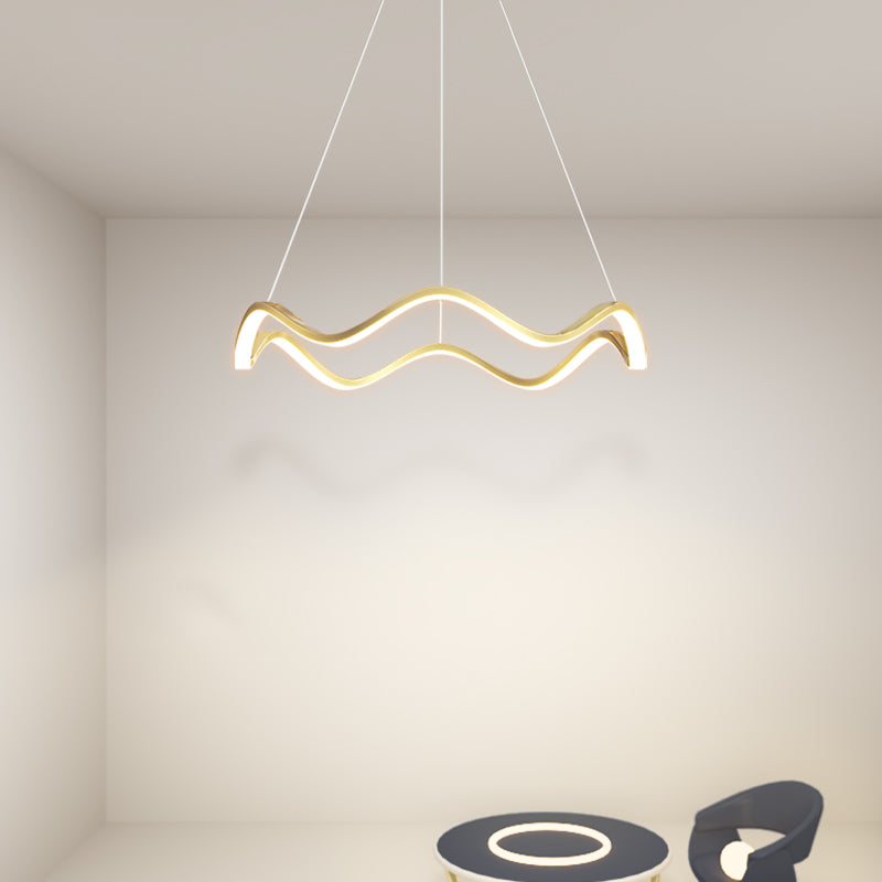 Metalen hangende lamp led hanglamp voor woonkamer met silicagel schaduw