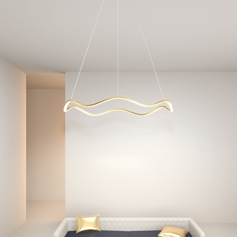 Metalen hangende lamp led hanglamp voor woonkamer met silicagel schaduw