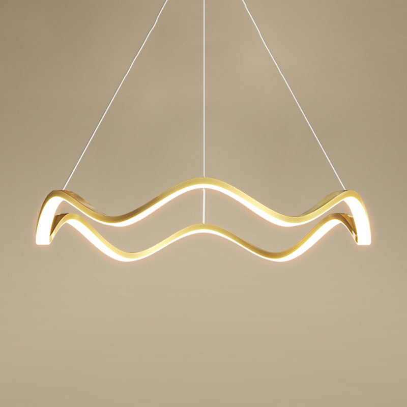 Metalen hangende lamp led hanglamp voor woonkamer met silicagel schaduw