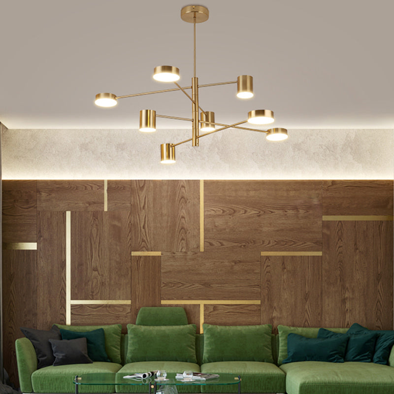 Moderne stijl cilindervorm hangsel kroonluchters metalen kroonluchter lichten