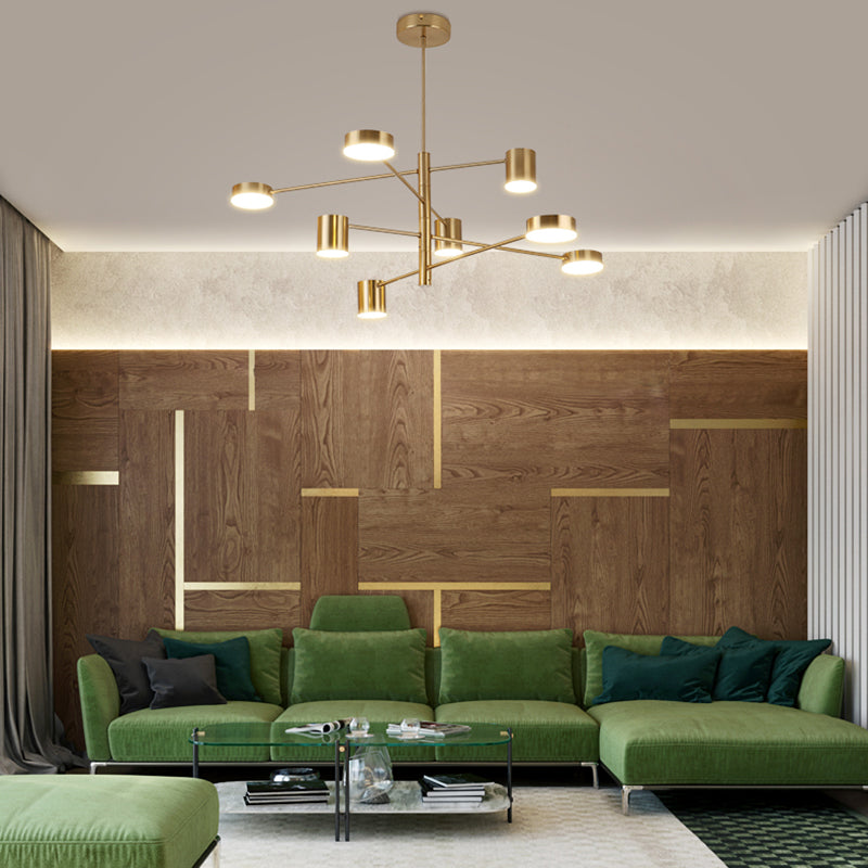 Moderne stijl cilindervorm hangsel kroonluchters metalen kroonluchter lichten