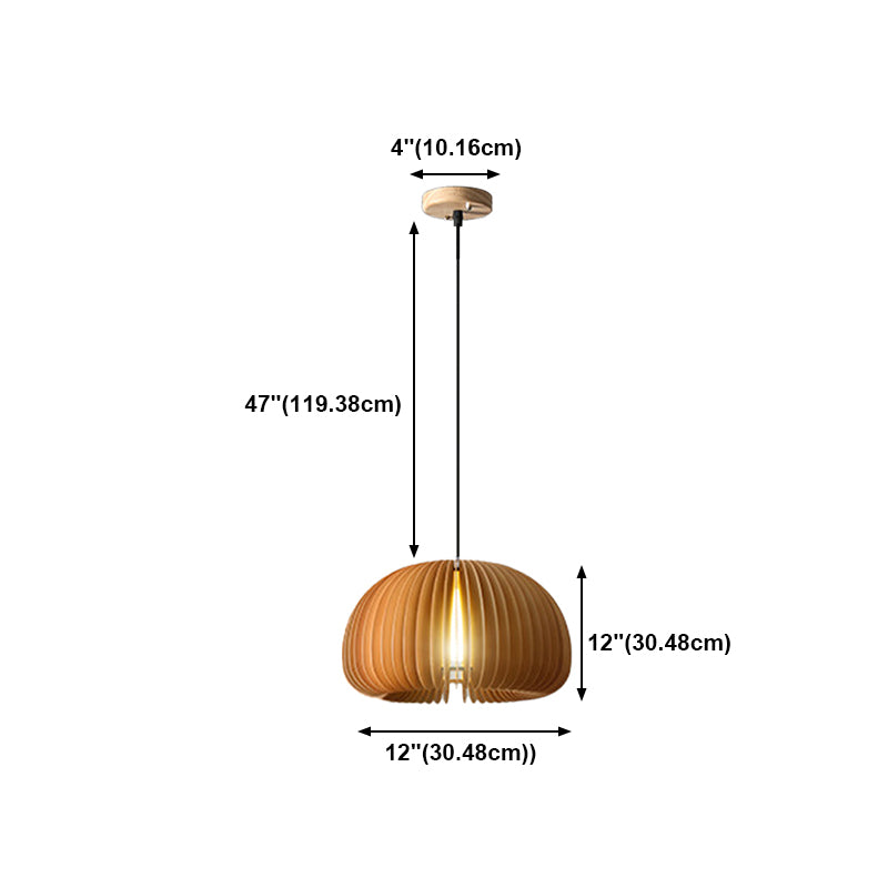 Geometric Hanging Light Modern Style Wood 1 Light Hanging Light Kit