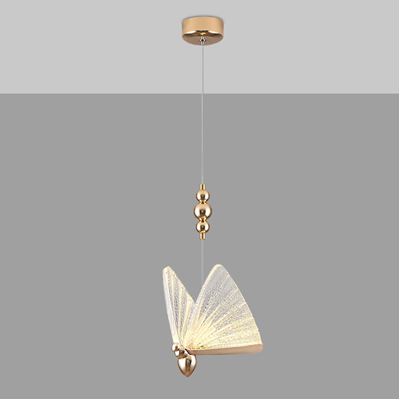 Modern de forma moderna de forma colgante de forma de mariposa Luz de metal para dormitorio para dormitorio