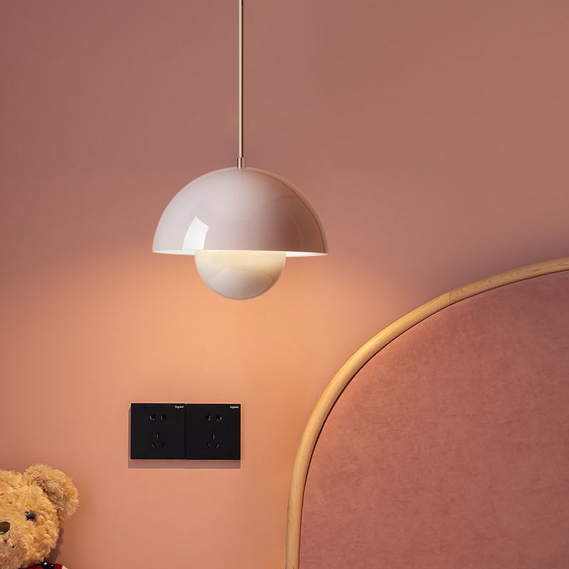 Round Shape Metal Hanging LightNordic Macarons 1-Light Hanging Mounted Light Fixture