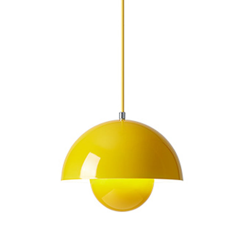 Macarons de metal de forma redonda Macarons de luz de 1 luz colgando lámpara montada colgada