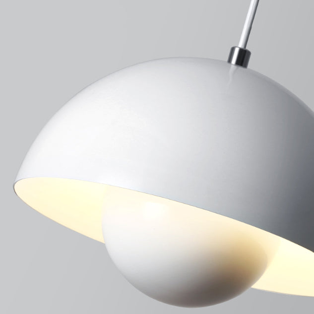 Macarons de metal de forma redonda Macarons de luz de 1 luz colgando lámpara montada colgada