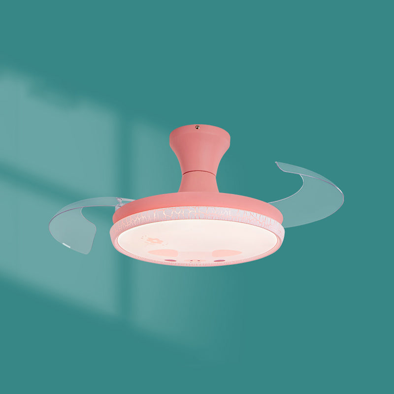 Kids Room LED LED Lampenfrequenzumbau Cartoon Halbflush-Licht mit unsichtbarer Klinge