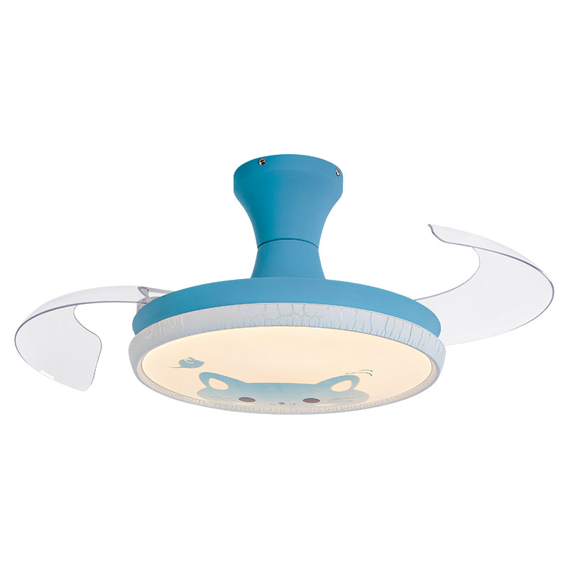 Kids Room LED LED Lampenfrequenzumbau Cartoon Halbflush-Licht mit unsichtbarer Klinge