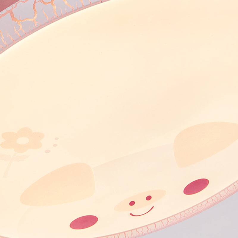 Kids Room LED LED Lampenfrequenzumbau Cartoon Halbflush-Licht mit unsichtbarer Klinge