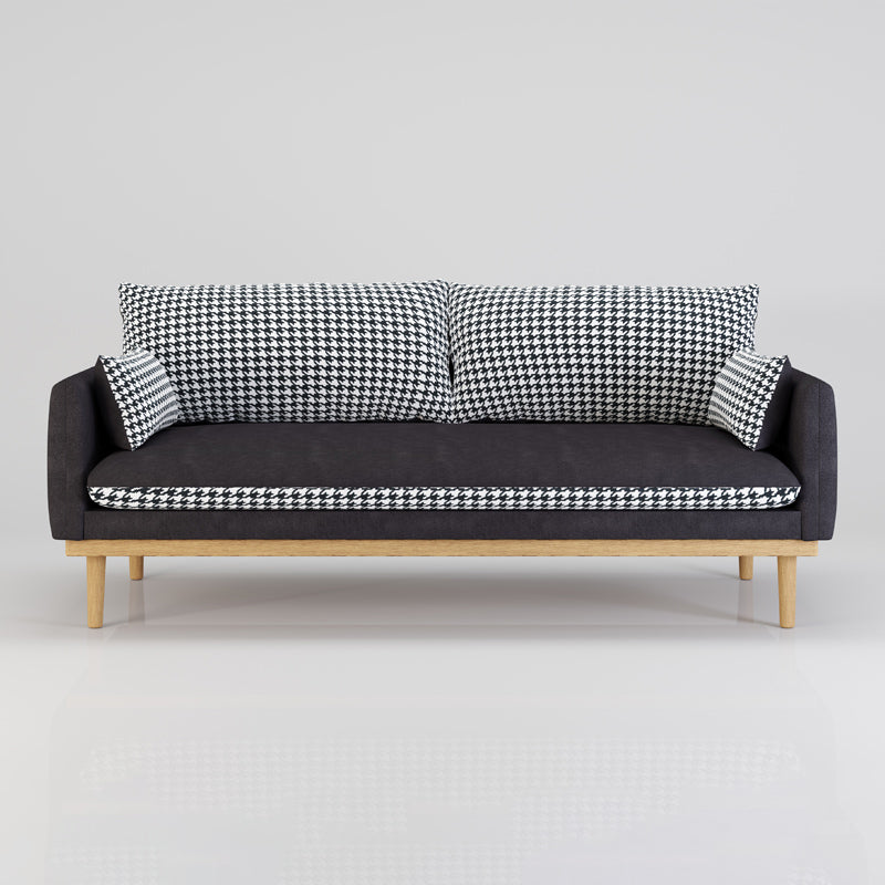 Kunstleder modernes Sofa 30 "W Square Arm Couch für Wohnzimmer