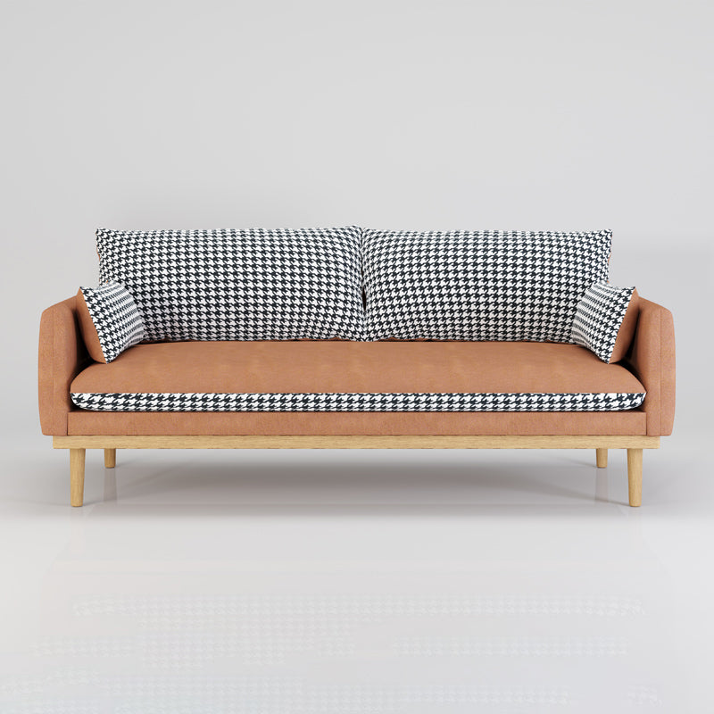 Kunstleder modernes Sofa 30 "W Square Arm Couch für Wohnzimmer