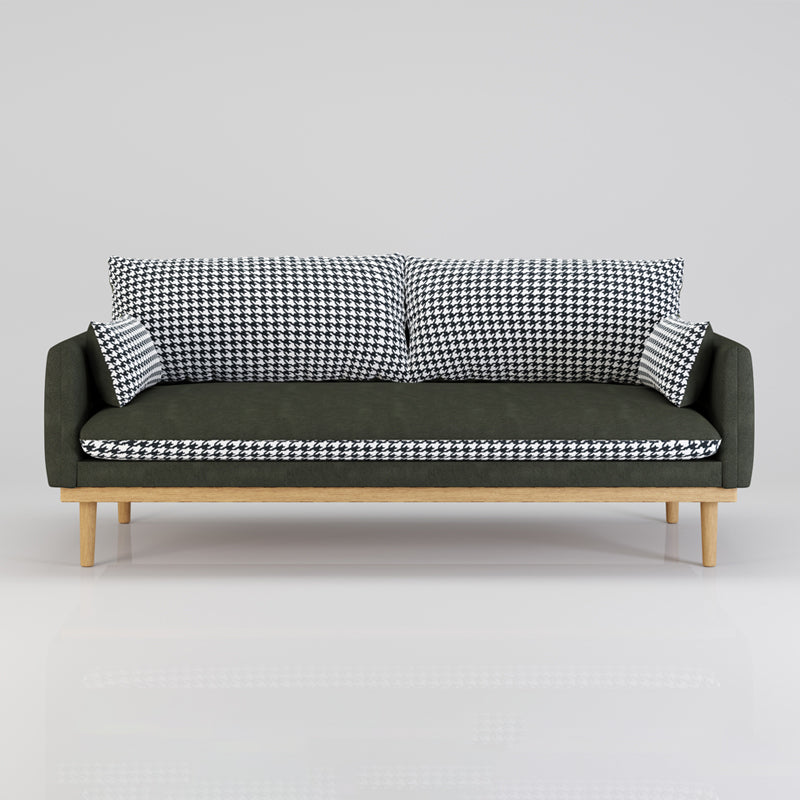 Kunstleder modernes Sofa 30 "W Square Arm Couch für Wohnzimmer