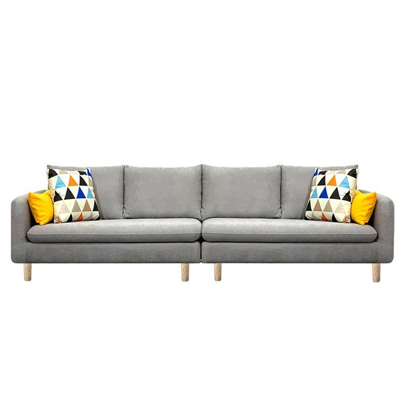 Linen Modern Sofa 30"W Square Arm Sofa for Living Room with Storage