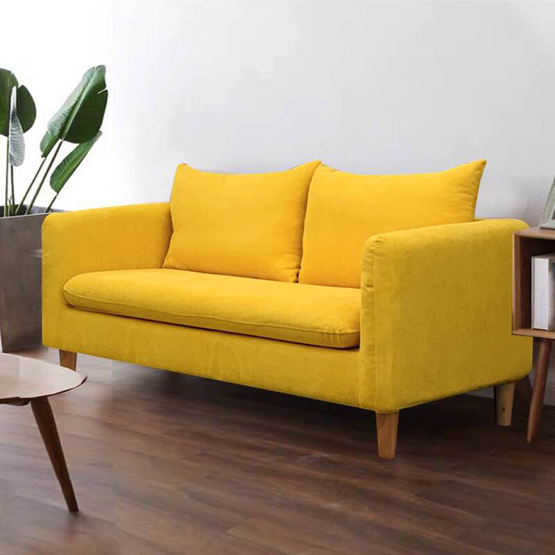Square Arm Modern Sofa 30"W Linen Sofa for Living Room with Storage