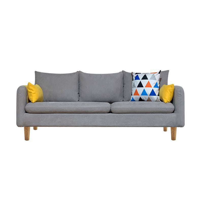 Square Arm Modern Sofa 30"W Linen Sofa for Living Room with Storage