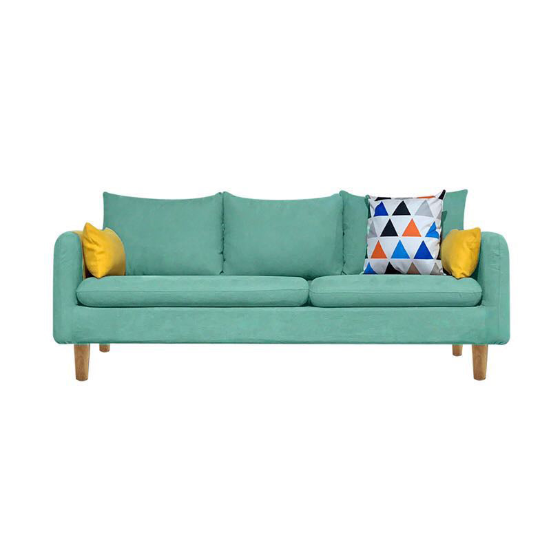 Square Arm Modern Sofa 30"W Linen Sofa for Living Room with Storage
