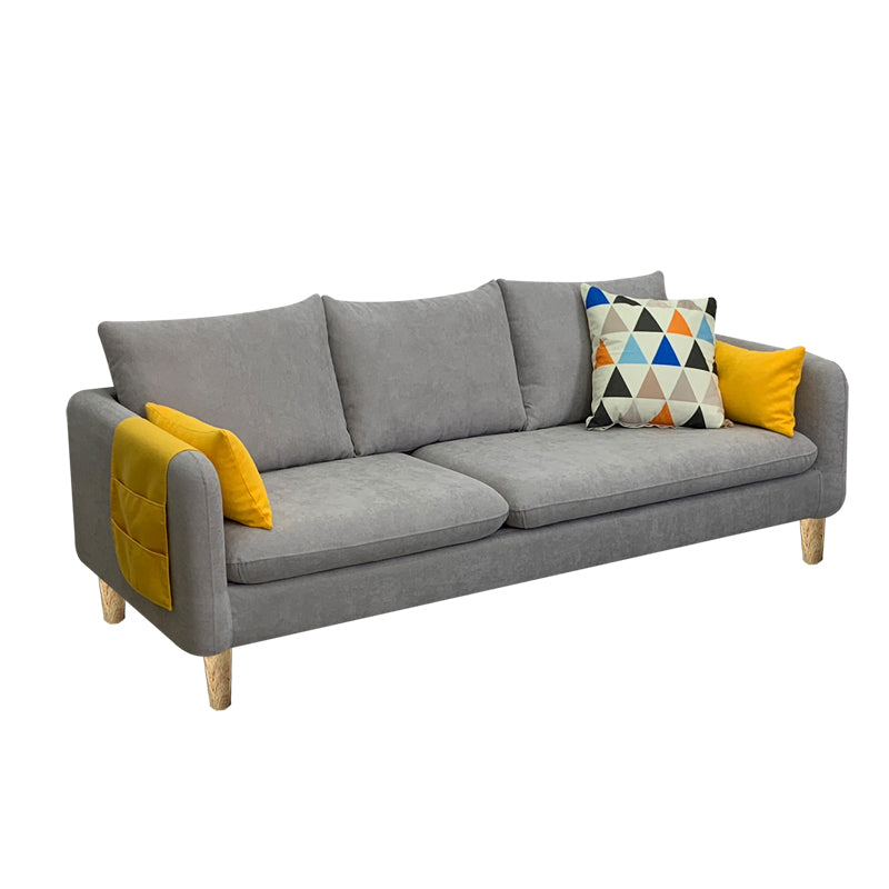 Square Arm Modern Sofa 30"W Linen Sofa for Living Room with Storage