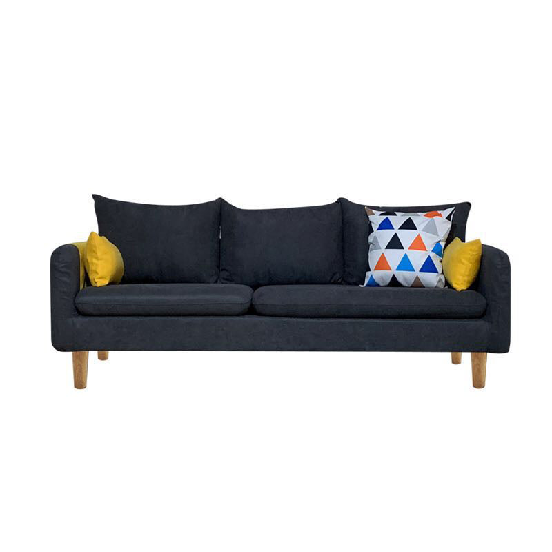 Square Arm Modern Sofa 30"W Linen Sofa for Living Room with Storage