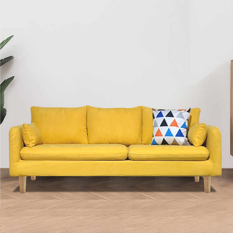 Square Arm Modern Sofa 30"W Linen Sofa for Living Room with Storage