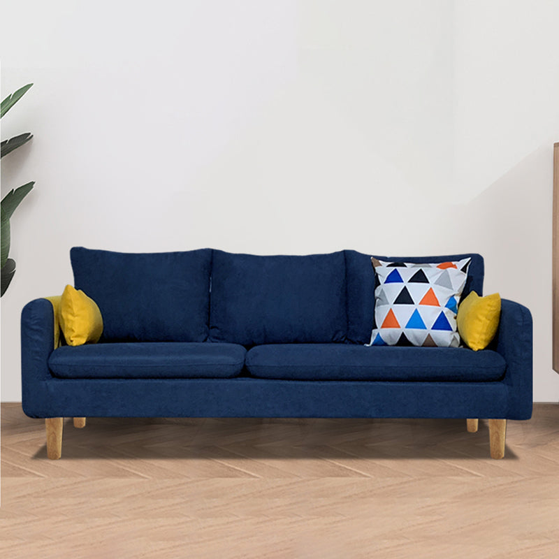 Square Arm Modern Sofa 30"W Linen Sofa for Living Room with Storage