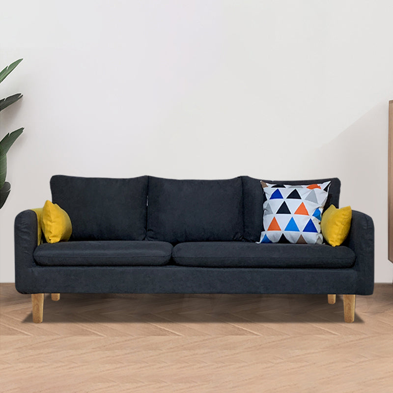 Square Arm Modern Sofa 30"W Linen Sofa for Living Room with Storage