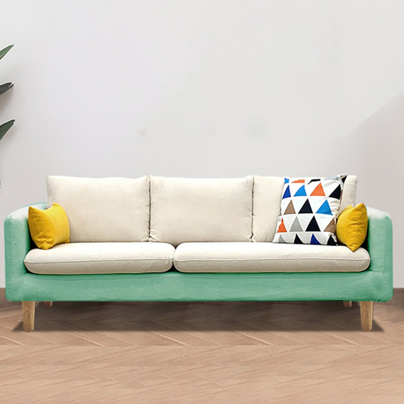 Square Arm Modern Sofa 30"W Linen Sofa for Living Room with Storage