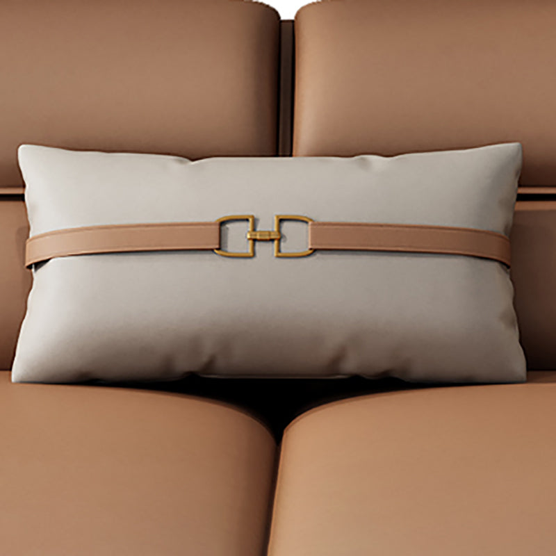 Contemporary Sewn Pillow Back Sofa 35.43"H Pillow Top Arm Sectional