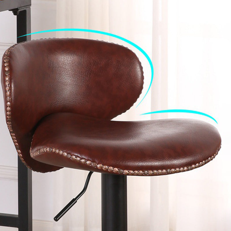 Modern Liftable Bar-stool PU Leather Counter Bar Stool with Metal Legs for Bristol