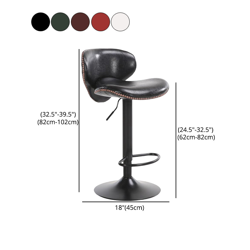Modern Liftable Bar-stool PU Leather Counter Bar Stool with Metal Legs for Bristol