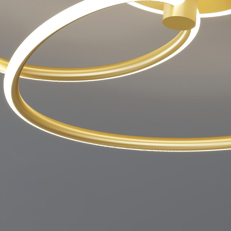 Lampada a soffitto a forma lineare in stile moderno Metal 2 Luce Luce per sala da pranzo