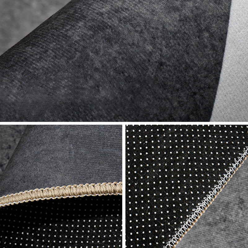 Light Gray Modern Rug Polyester Graphic Indoor Rug Non-Slip Backing Rug for Home Decor