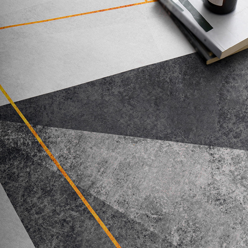 Light Gray Modern Rug Polyester Graphic Indoor Rug Non-Slip Backing Rug for Home Decor