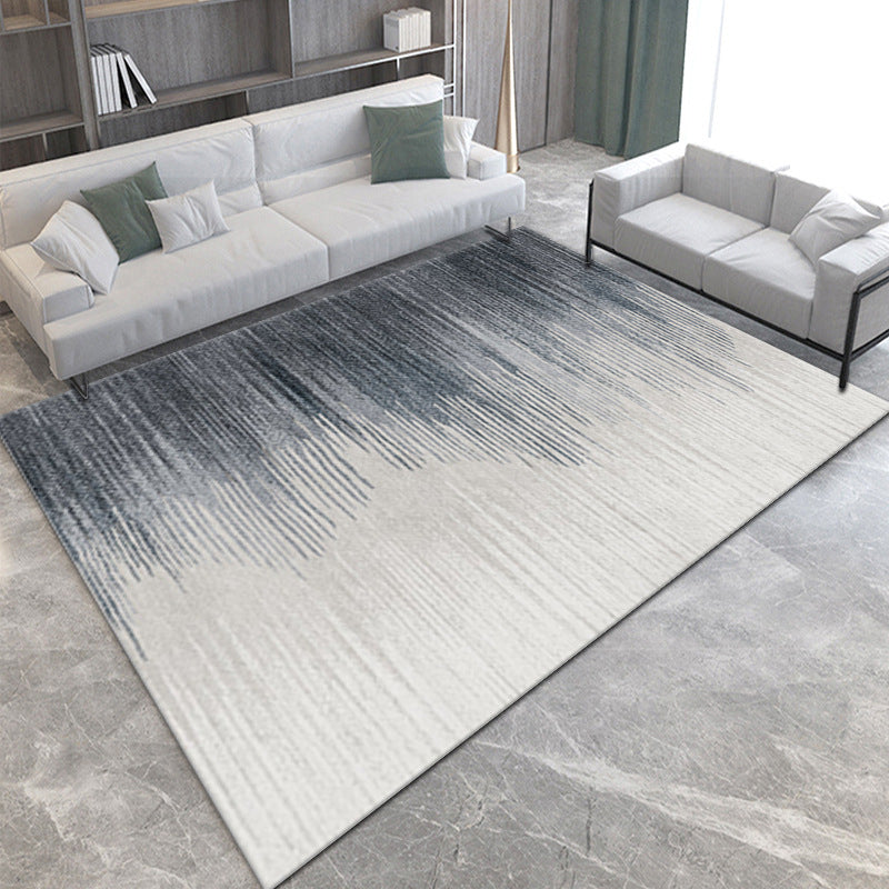 Dark Gray Gorgeous Rug Polyester Graphic Indoor Rug Stain Resistant Rug for Drawing Room