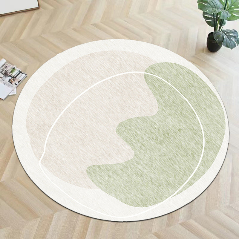 Lichtbruin gekleurd stuk tapijt Polyester Modern vloerkleed Wasbaar tapijt voor woondecoratie