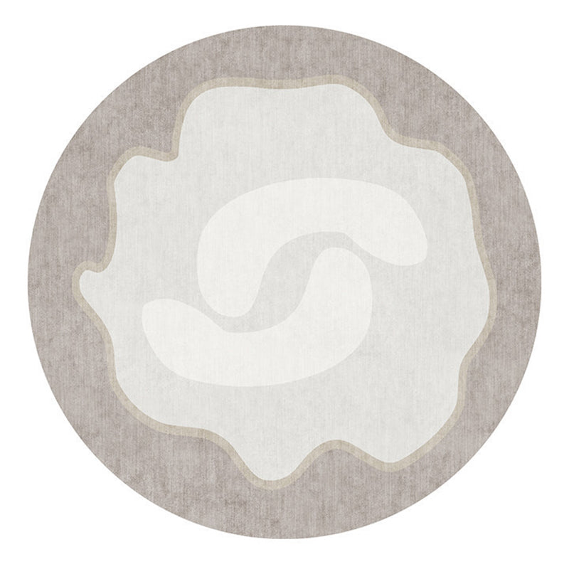 Lichtbruin gekleurd stuk tapijt Polyester Modern vloerkleed Wasbaar tapijt voor woondecoratie