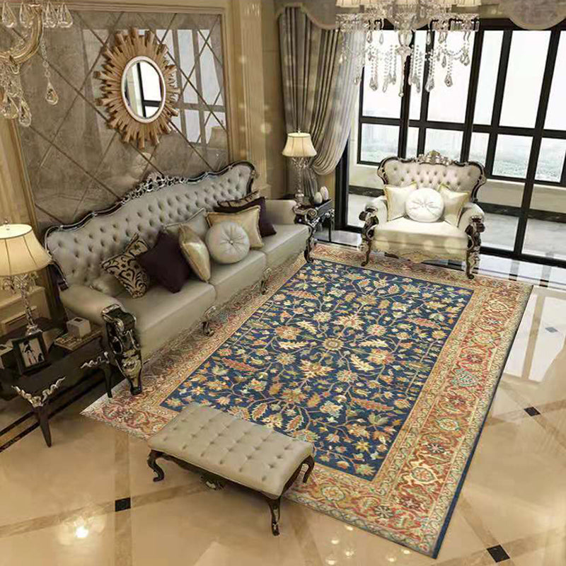 Apricot Graphic Area Rug Polyester Luxury Rug Non-Slip Backing Rug for Living Room