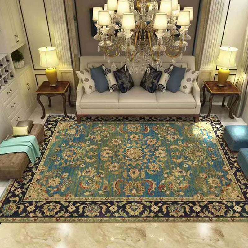 Apricot Graphic Area Rug Polyester Luxury Rug Non-Slip Backing Rug for Living Room