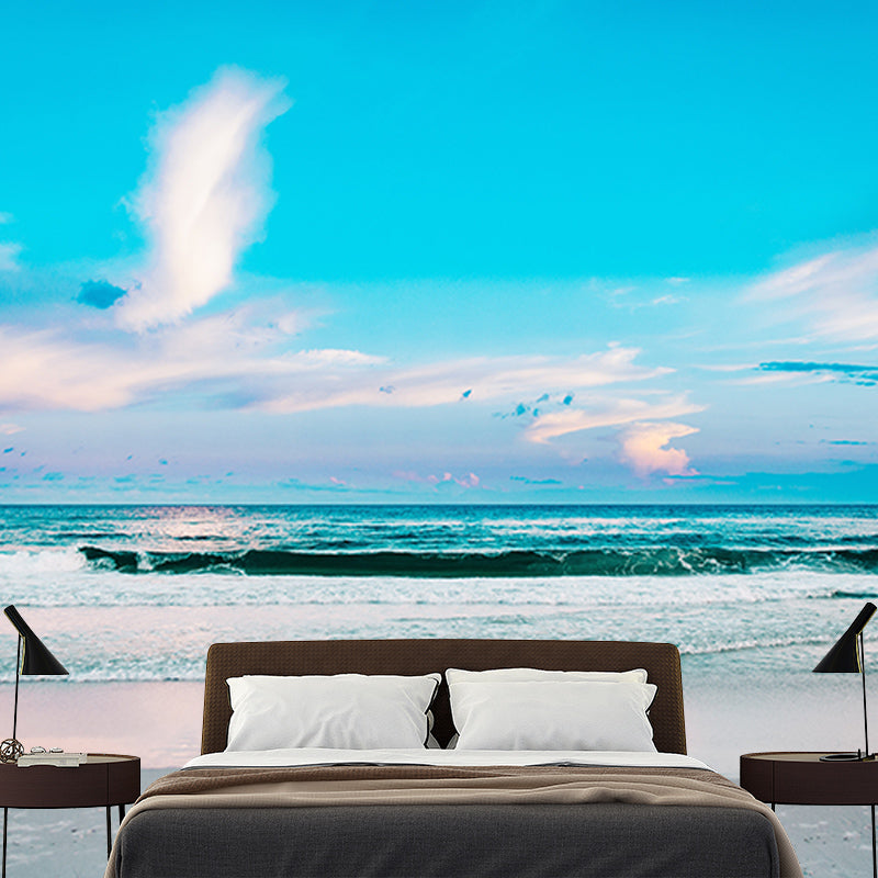 Coastal Scenery Photography Mural Wallpaper Decorative Bedroom Wall Mural