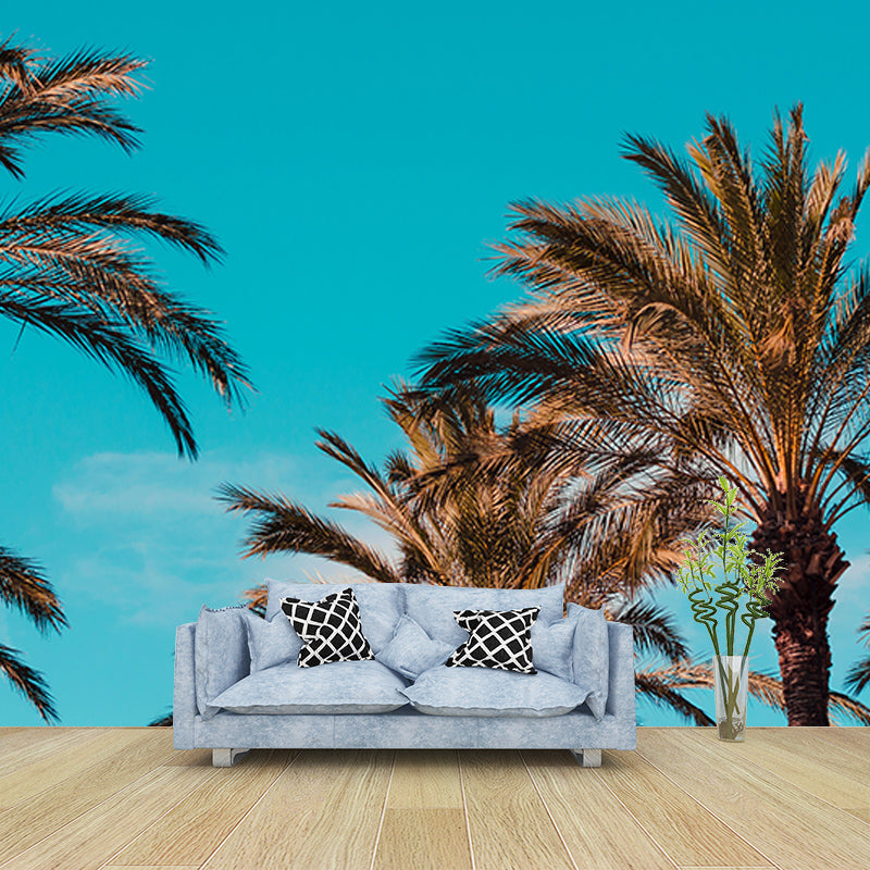 Environment Friendly Resistant Mural Wallpaper Tropic Sleeping Room Wall Mural