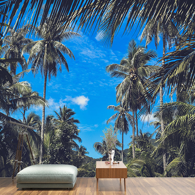 Environment Friendly Resistant Mural Wallpaper Tropic Sleeping Room Wall Mural