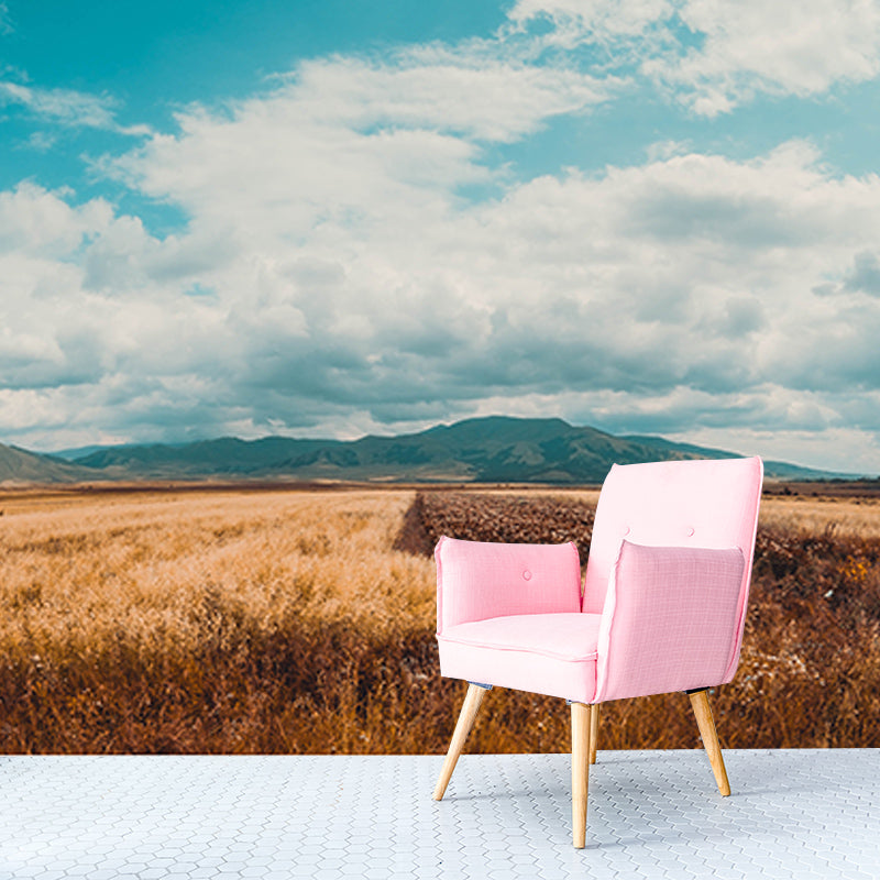 Wheat Field Mildew Resistant Wallpaper Photography Sleeping Room Wall Mural