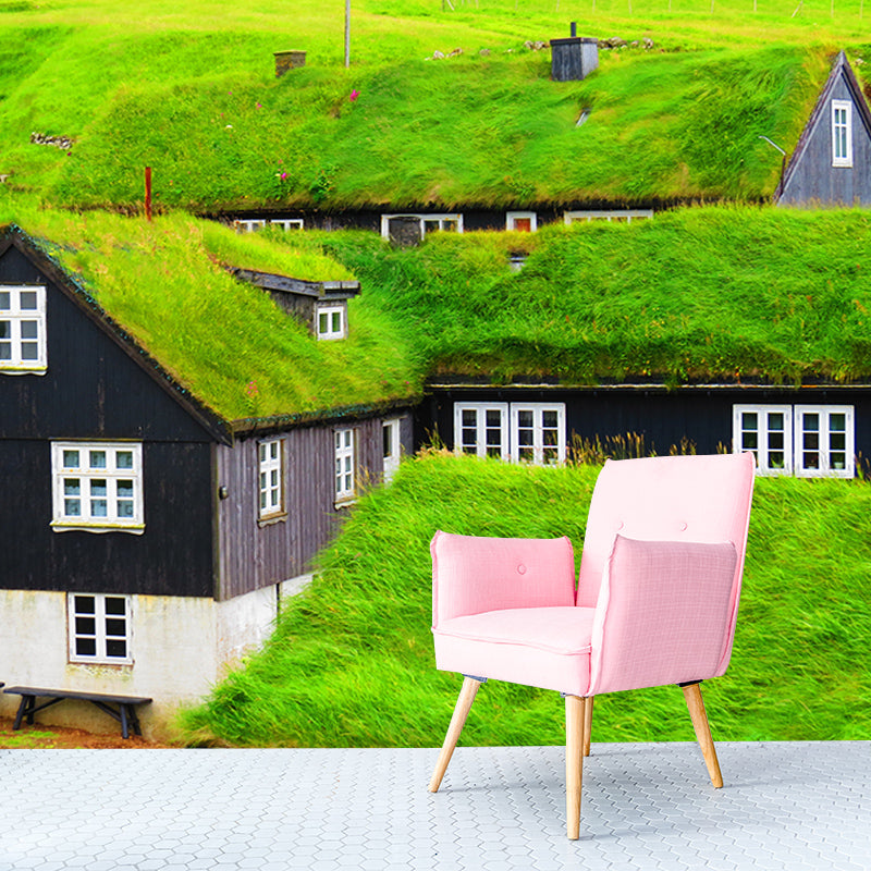 Environment Friendly Wall Mural Wallpaper Town Scenery Sitting Room Wall Mural