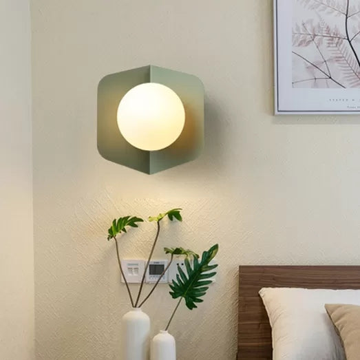 Macaron Loft Orb Shade Inbouwlamp Matglas 1 Lamp Plafondarmatuur voor Hal