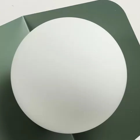 Macaron Loft Orb Shade Flush Mount Light Frosted Glass 1 Bulb Ceiling Fixture for Hallway