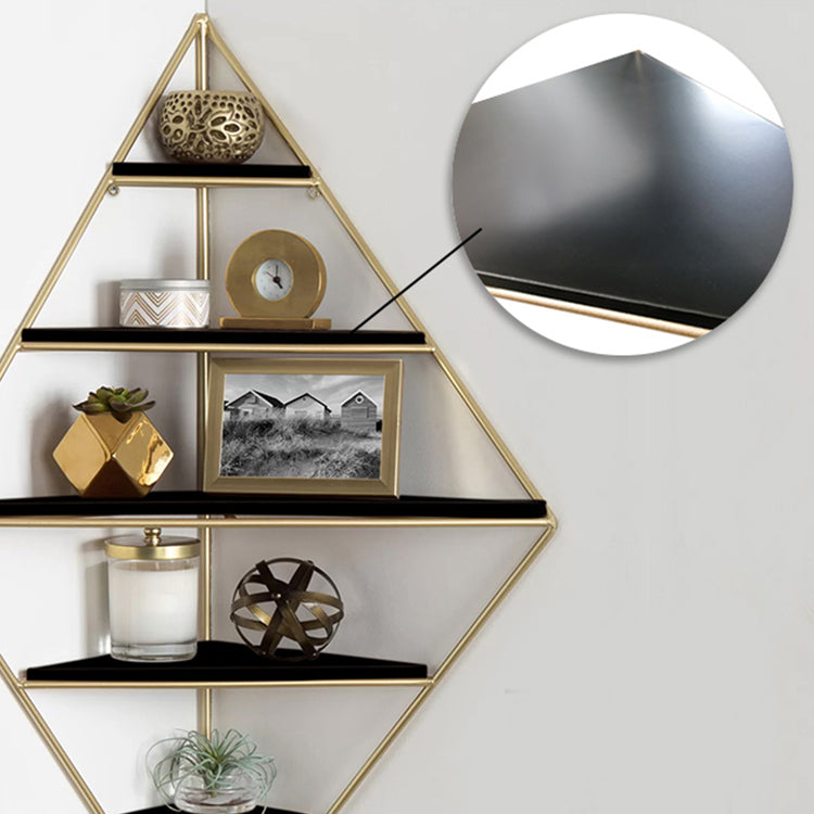 Iron Frame Wall Mounted Bookshelf Industrial Vertical Manufactured Wood Shelf Bookshelf