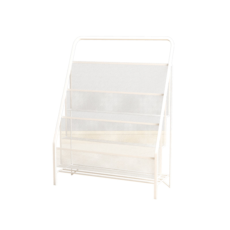 Metal Iron Contemporary Ladder Bookshelf Closed Back Vertical Bookshelf