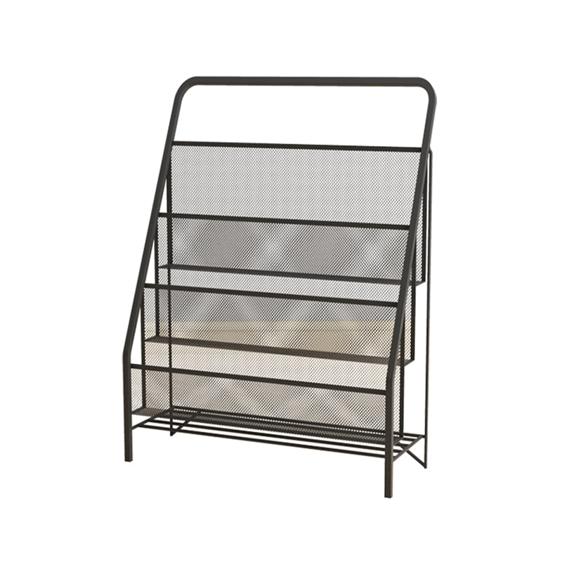 Metal Iron Contemporary Ladder Bookshelf Closed Back Vertical Bookshelf